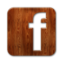 Facebook wood icon